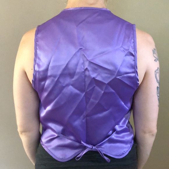 INDULGE Vintage Floral and Purple Vest - Picture 2 of 8